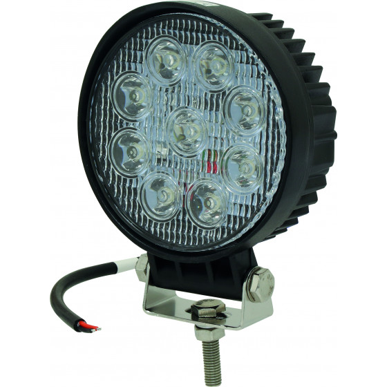 PHARE DE TRAVAIL ROND LED 10/32V 27W 1800 LUMENS