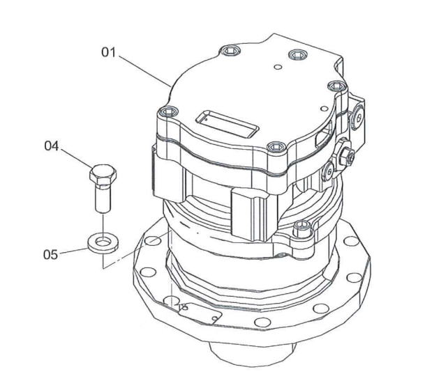 MOTEUR DE ROTATION TOURELLE HITACHI